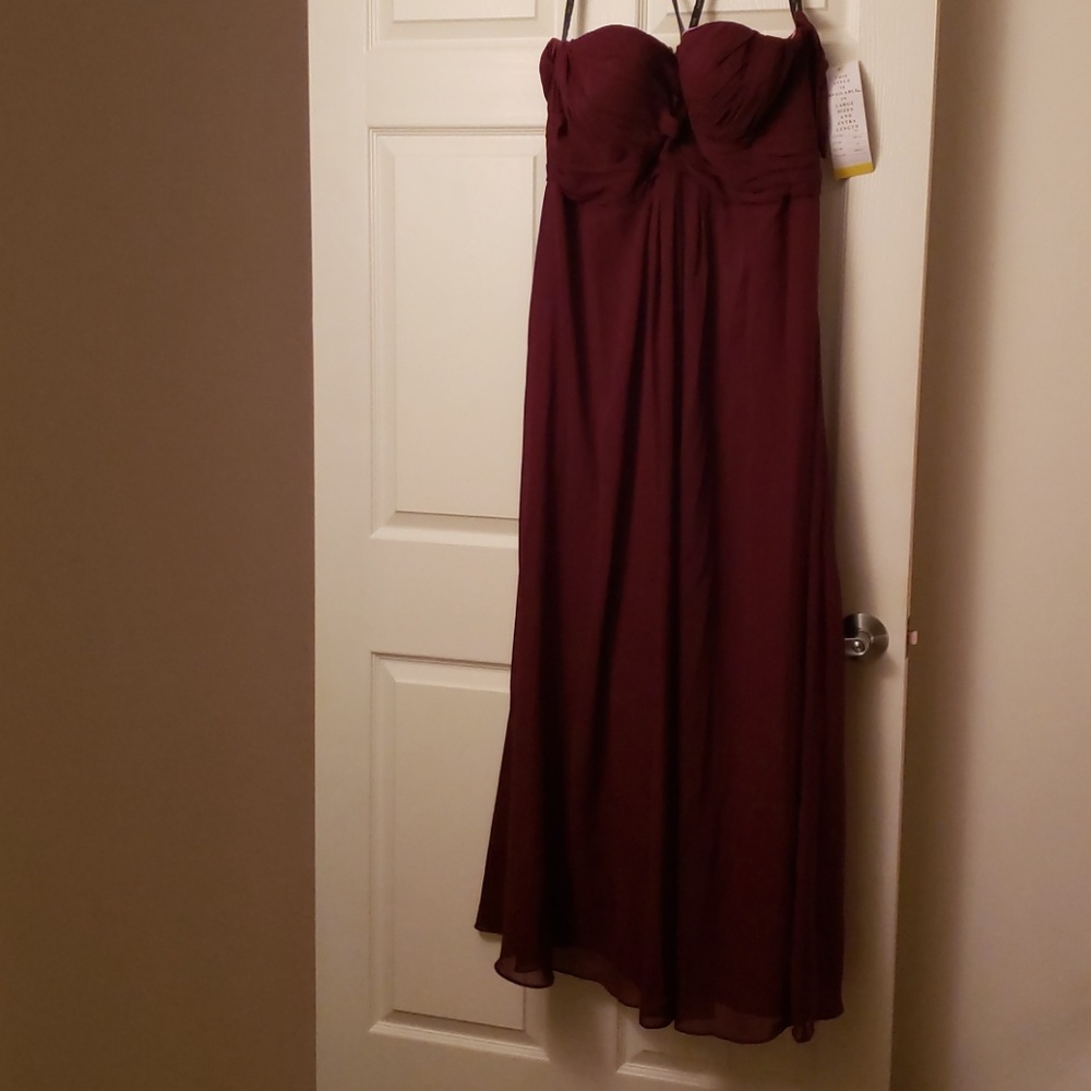 Bill Levkoff Wine Bridesmaid Dress Size 20